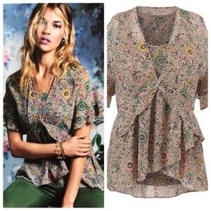 CABI Poet Floral Boho Blouse 2 Pc Sz M #5344 NWOT